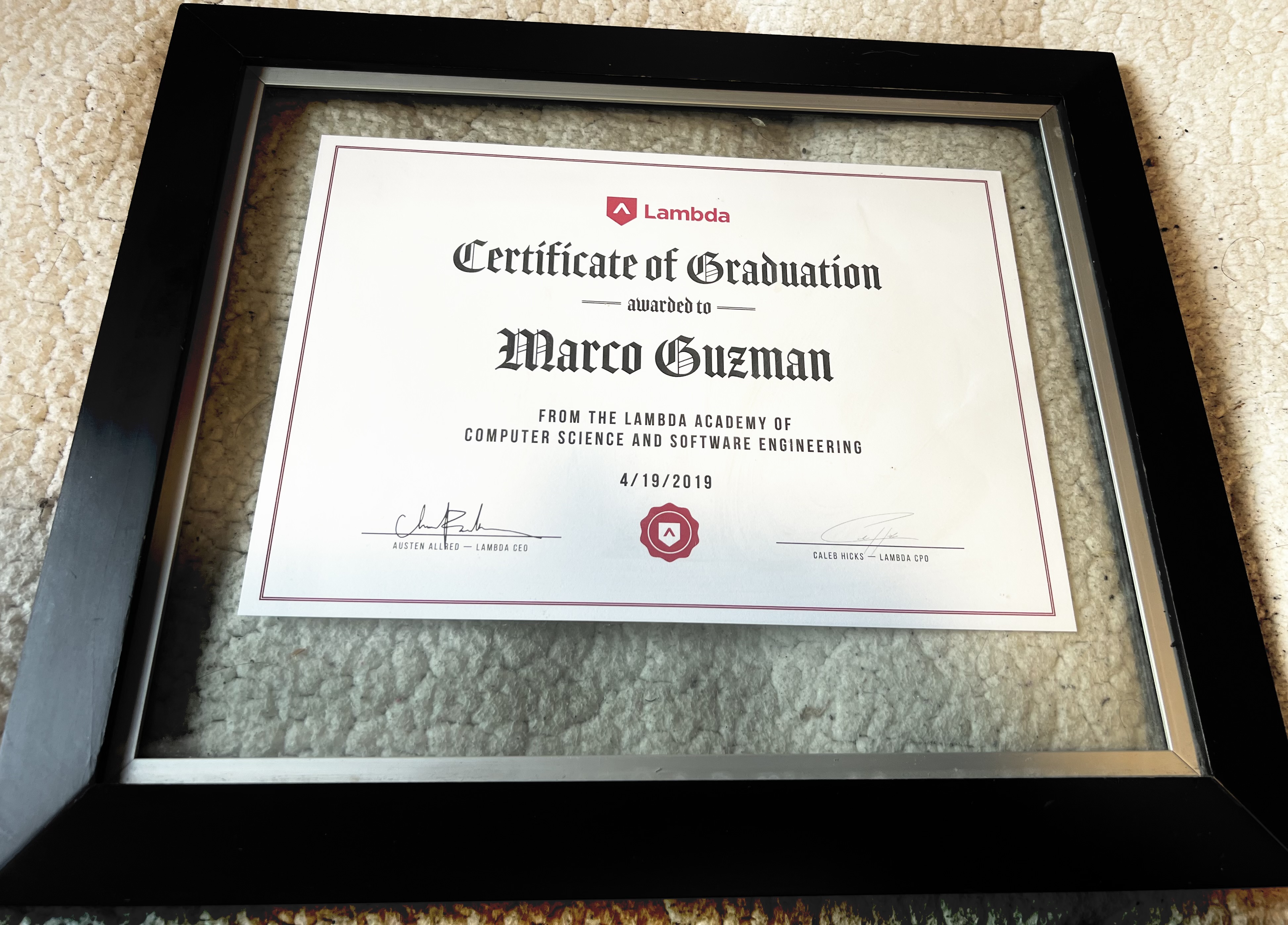 Diploma from Lambda School